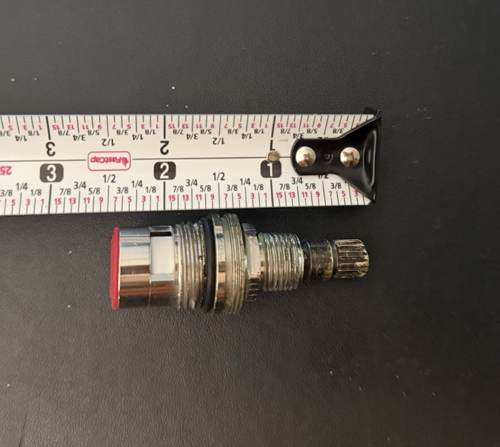 Stem beside a tape measure showing diameter