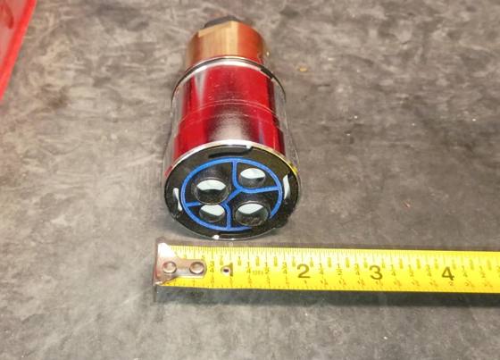Thermostatic cartridge showing outer diameter